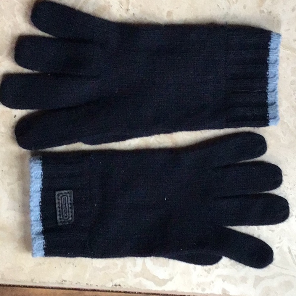 Coach Wool and Cashmere Blend Knitted Gloves